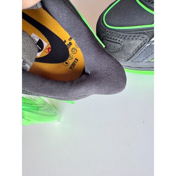 NIB 2020 NIKE x OFF-WHITE Air Rubber Dunk Black Green Strike Sneakers, Size 7 - Picture 14 of 16